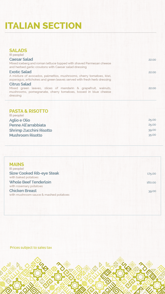 Menu Image